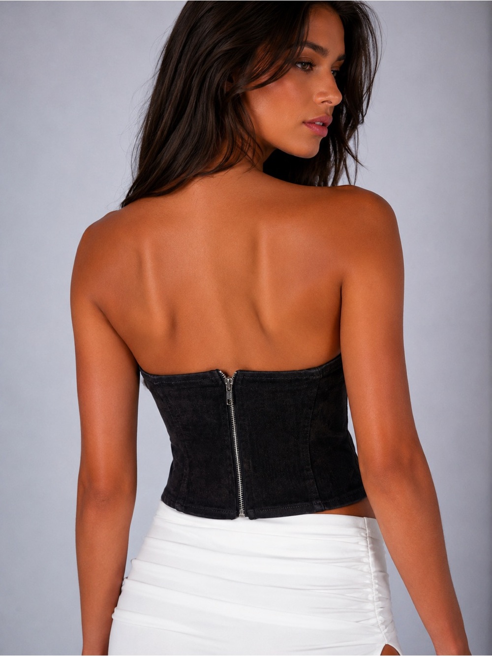 AKIRA Jade-T Brown Strapless Corset Top | NWT | Size Small - Picture 2 of 5